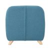 Enfant Miliboo | Fauteuil Enfant Scandinave En Tissu Bleu Canard Et Bois Clair Norkid