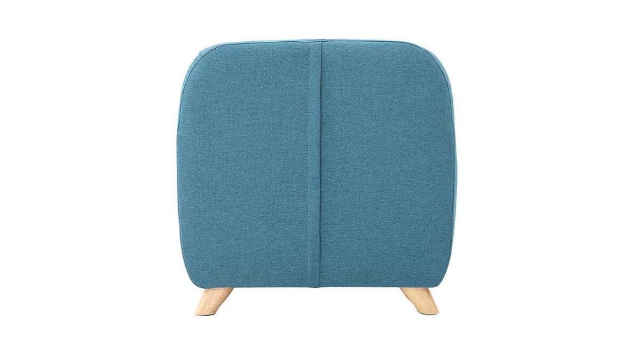 Enfant Miliboo | Fauteuil Enfant Scandinave En Tissu Bleu Canard Et Bois Clair Norkid