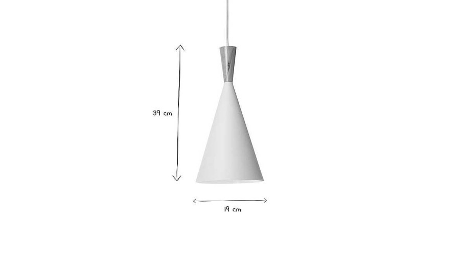 Luminaire Miliboo | Suspension En M Tal Blanc Et Bois Clair D19 Cm Java