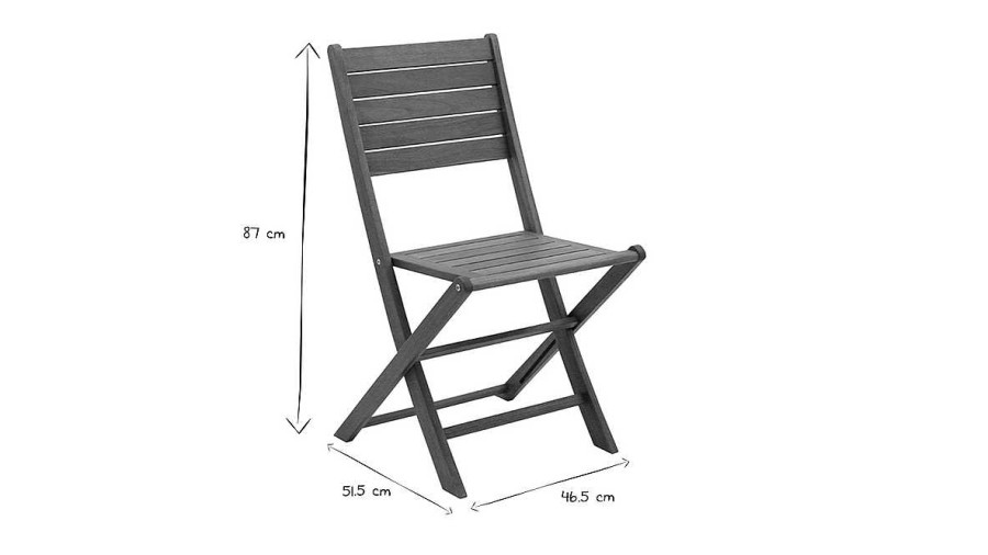 Jardin Miliboo | Chaises De Jardin Pliantes En Bois Massif (Lot De 2) Canopee