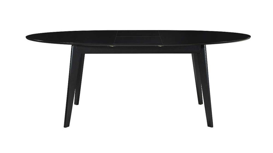 Table Miliboo Table Extensible | Table Extensible Rallonges Int Gr Es Rectangulaire En Bois Noir L160-200 Cm Marik