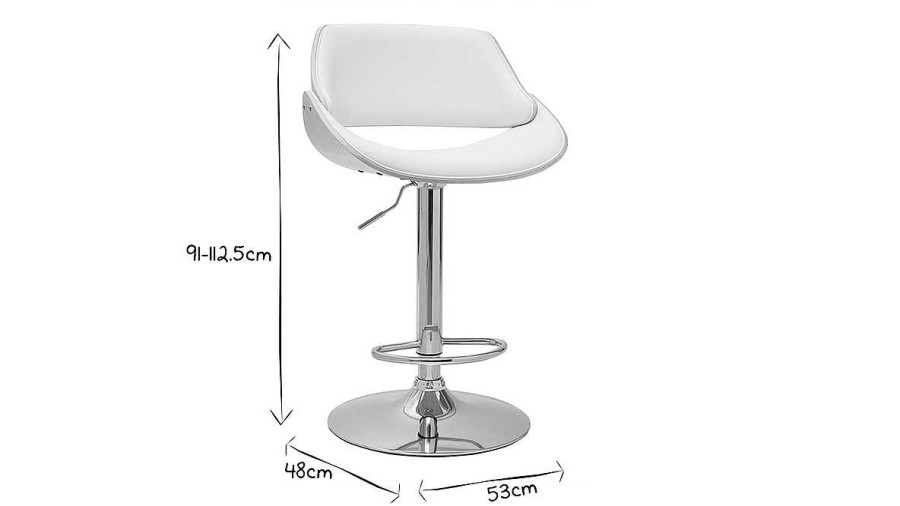 Chaise & Tabouret Miliboo Tabouret De Bar | Tabouret De Bar Design R Glable Blanc Et Bois Clair Clash