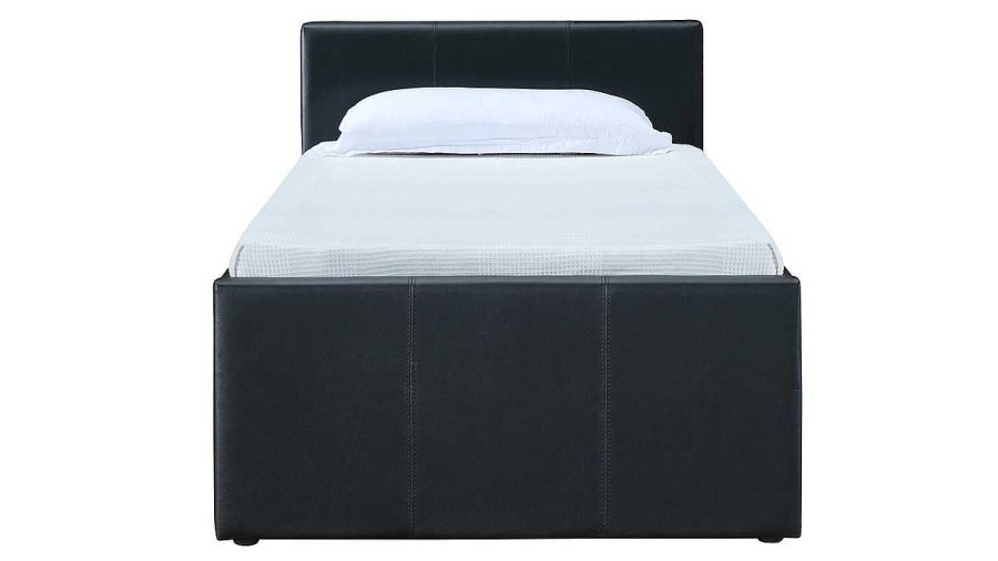 Chambre Miliboo | Lit Gigogne 90X190 Cm Noir Mat Macco