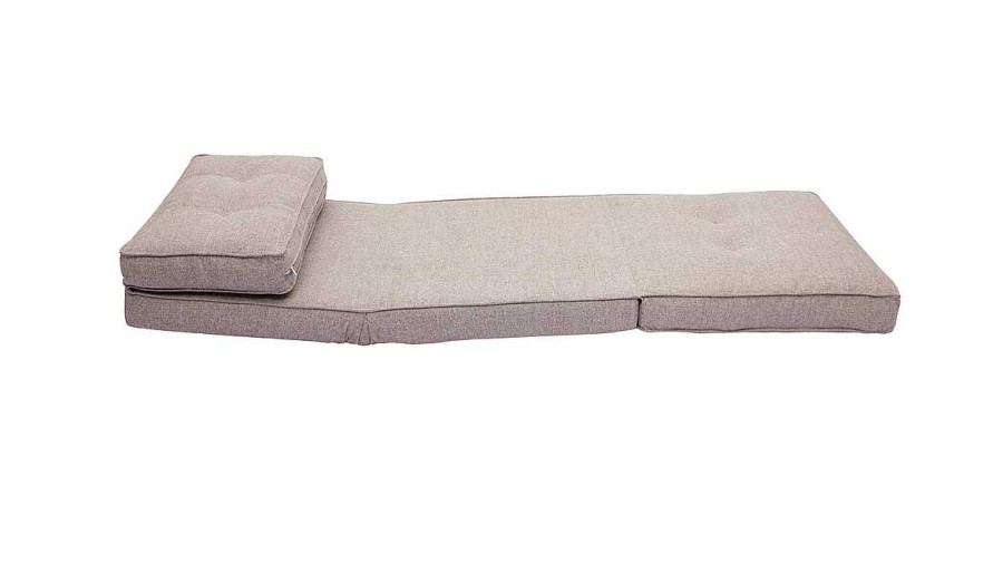 Canap & Fauteuil Miliboo | Chauffeuse 1 Place Convertible En Tissu Taupe Sally