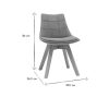 Chaise & Tabouret Miliboo Chaise Design | Chaises Scandinaves En Tissu Gris Et Bois Clair (Lot De 2) Matilde