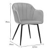 Chaise & Tabouret Miliboo Chaise Design | Chaise Design En Tissu Velours Taupe Et M Tal Noir Milly