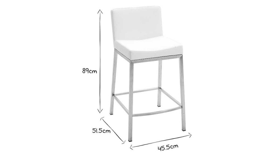 Chaise & Tabouret Miliboo Tabouret De Bar | Tabouret Design Gris H66 Cm (Lot De 2) Epsilon