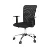 Chaise & Tabouret Miliboo | Fauteuil De Bureau Roulettes Design En Mesh Noir Et Acier Chrom Pluz