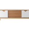 Rangement Miliboo Meuble Tv Design | Meuble Tv Scandinave Blanc Et Bois L180 Cm Acoustic