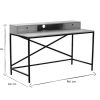 Bureau Miliboo Bureau Design | Bureau Avec Rangements Industriel Bois Clair Manguier Massif Et M Tal Noir L140 Cm Opium