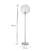 Luminaire Miliboo | Lampadaire Globe En Verre Et M Tal Dor H160 Cm Soap