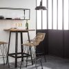 Table Miliboo | Table De Bar Design Noire L70 Cm Jones