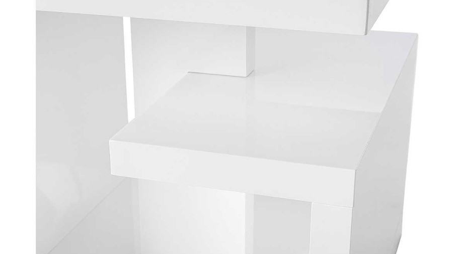 Table Miliboo | Table D'Appoint Design Blanc Laqu L50 Cm Halton