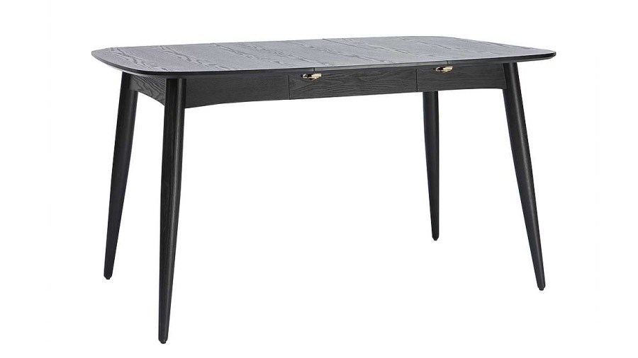 Table Miliboo Table Extensible | Table Manger Extensible Carr E En Bois Noir L90-130 Cm Nordeco