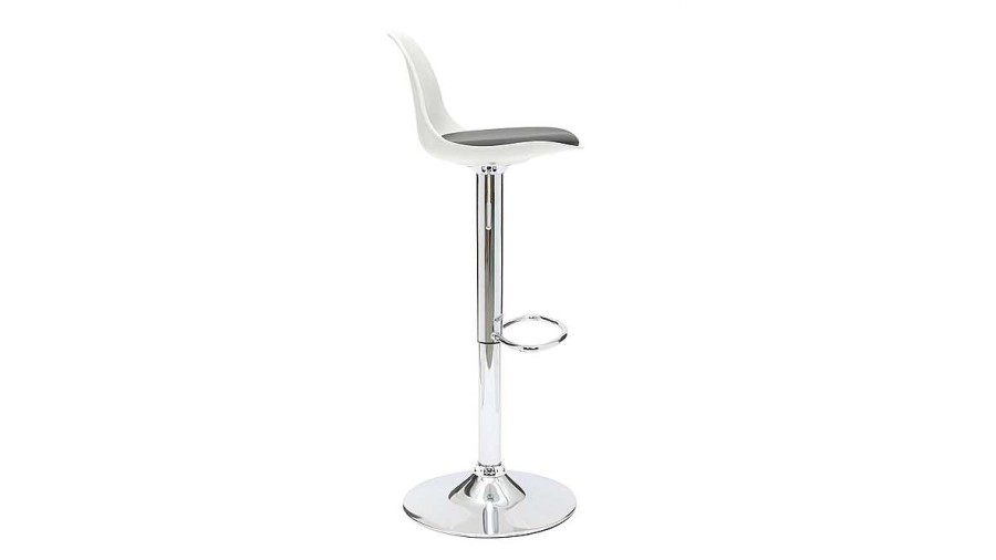 Chaise & Tabouret Miliboo Tabouret De Bar | Tabourets De Bar Design Blanc Et Noir (Lot De 2) Steevy