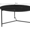 Table Miliboo | Table Basse Ronde Design En Marbre Noir D90 Cm Bumcello