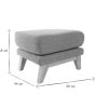 Canap & Fauteuil Miliboo | Pouf Repose-Pieds D Houssable Scandinave En Tissu Gris Clair Et Bois Clair Oslo