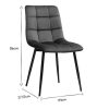 Chaise & Tabouret Miliboo Chaise Design | Chaises Design En Tissu Velours Bleu Canard Et M Tal Noir (Lot De 2) Maxwell