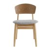 Chaise & Tabouret Miliboo Chaise Design | Chaises Scandinaves En Bois Clair Et Tissu Gris Clair (Lot De 2) Elion