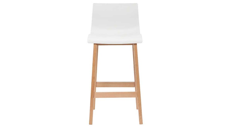 Chaise & Tabouret Miliboo Tabouret De Bar | Tabouret De Bar Design Bois Et Blanc 75 Cm (Lot De 2) New Surf