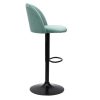 Chaise & Tabouret Miliboo Tabouret De Bar | Tabourets De Bar R Glables Velours Vert C Ladon Et M Tal Noir (Lot De 2) Celeste