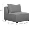 Canap & Fauteuil Miliboo Canap D'Angle | Chauffeuse 1 Place Design En Tissu Gris Clair Pluriel