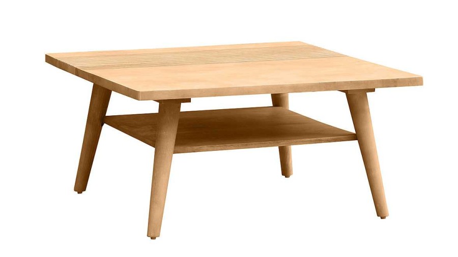 Table Miliboo | Table Basse Carr E Bois Manguier Massif Grav E L80 Cm Rubia