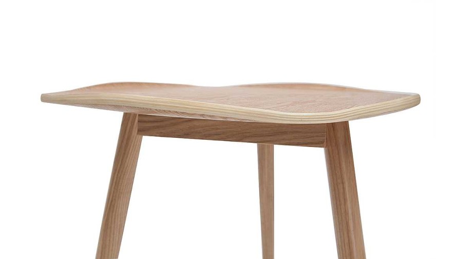 Table Miliboo | Table D'Appoint Forme De Feuille Bois Clair L60 Cm Phyll