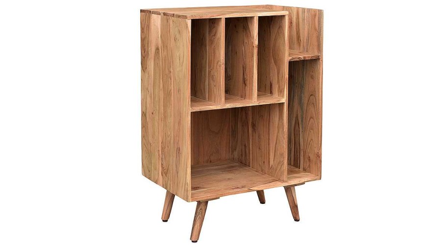 Bureau Miliboo | Meuble De Rangement Vinyles En Bois Massif L65 Cm Virgile