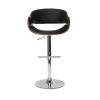 Chaise & Tabouret Miliboo Tabouret De Bar | Tabouret De Bar Design R Glable Noir Et Bois Fonc Bent