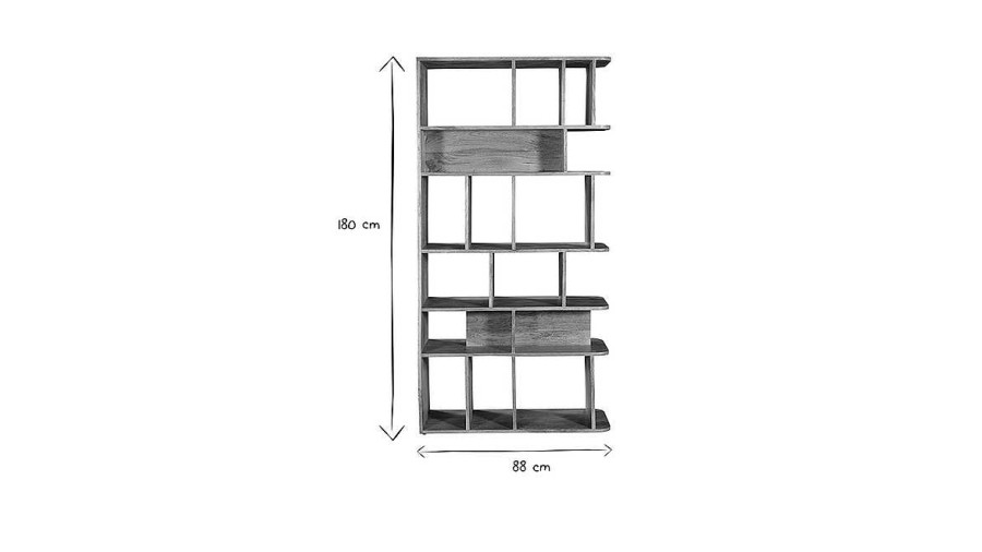 Bureau Miliboo | Biblioth Que S Parateur D'Espace En Bois Manguier Massif L88 Cm Rupah