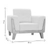 Canap & Fauteuil Miliboo Fauteuil Design | Fauteuil Scandinave En Tissu Blanc Cass Et Bois Clair Fjord