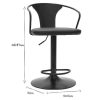 Chaise & Tabouret Miliboo Tabouret De Bar | Tabourets De Bar Industriels R Glables Noirs (Lot De 2) Beckett