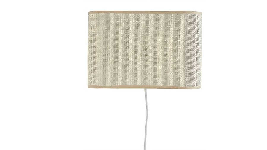 Luminaire Miliboo | Applique Murale Vintage En Papier Tiss Naturel H25 Cm Cubo