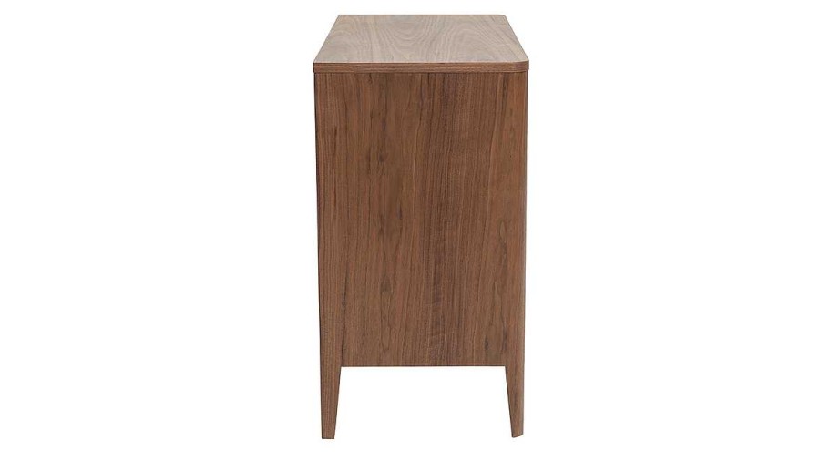 Rangement Miliboo | Commode En Bois Fonc Noyer 3 Tiroirs L90 Cm Benja