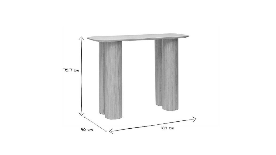 Table Miliboo | Console Design En Bois Clair L100 Cm Foleen