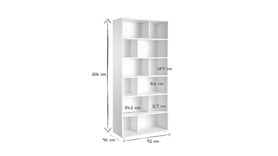 Bureau Miliboo | Biblioth Que Design Finition Bois Fonc Noyer L92 Cm Epure