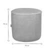 Canap & Fauteuil Miliboo | Pouf Rond En Tissu Beige D40 Cm Coq