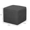 Canap & Fauteuil Miliboo | Pouf Design Carr En Tissu Kaki Pave