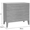 Rangement Miliboo | Commode Scandinave En Bois Clair Ch Ne 3 Tiroirs L80 Cm Freddy