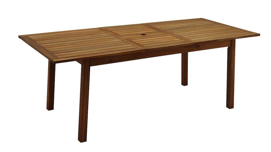 Jardin Miliboo | Table De Jardin Extensible Rallonges Int Gr Es En Bois Massif L160-210 Cm Mayel