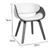 Chaise & Tabouret Miliboo Chaise Design | Chaise Design Blanc Et Bois Fonc Noyer Bent