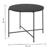 Table Miliboo | Table Basse Ronde Design Noire En Marbre Et M Tal D52 Cm Sarda