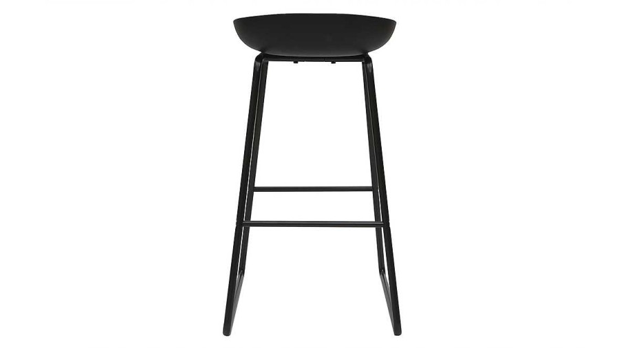 Chaise & Tabouret Miliboo Tabouret De Bar | Tabourets De Bar Design Noirs H75 Cm (Lot De 2) Pebble