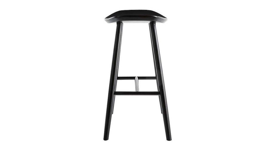 Chaise & Tabouret Miliboo Tabouret De Bar | Tabouret De Bar Bois Noir H65 Cm Demory