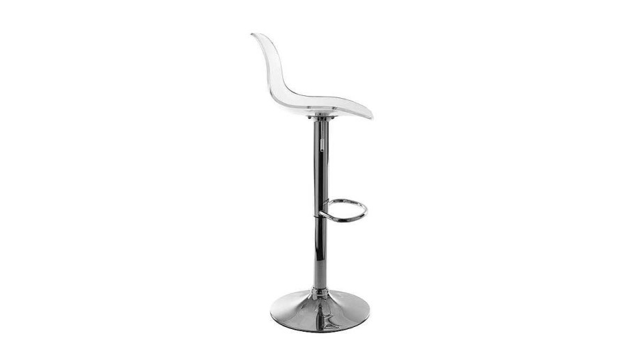 Chaise & Tabouret Miliboo Tabouret De Bar | Tabouret De Bar Design R Glable Transparent Galileo