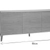 Rangement Miliboo | Buffet Scandinave En Bois Clair Ch Ne 3 Portes L180 Cm Freddy