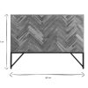 Chambre Miliboo | T Te De Lit Motifs Chevrons En Bois Massif Et M Tal Noir L165 Cm Stick