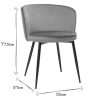 Chaise & Tabouret Miliboo Chaise Design | Chaises Design En Tissu Velours C Ladon Et M Tal Noir (Lot De 2) Serif