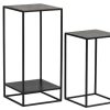 Table Miliboo | Sellettes Gigognes En M Tal Noir L34 Cm (Lot De 2) Iggy